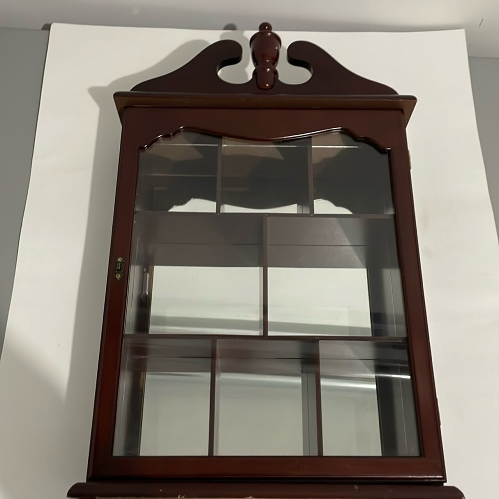 Curio Cabinet Display Cabinet Miniature Hanging Wall Shelf Tabletop